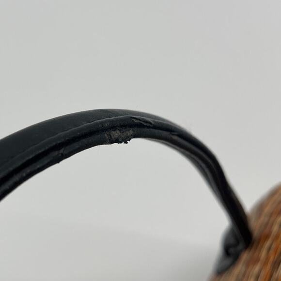 Le Sac Y2K Handmade Woven Hard Shell Purse Boho Coastal Cowgirl Retro Mini - Picture 9 of 10